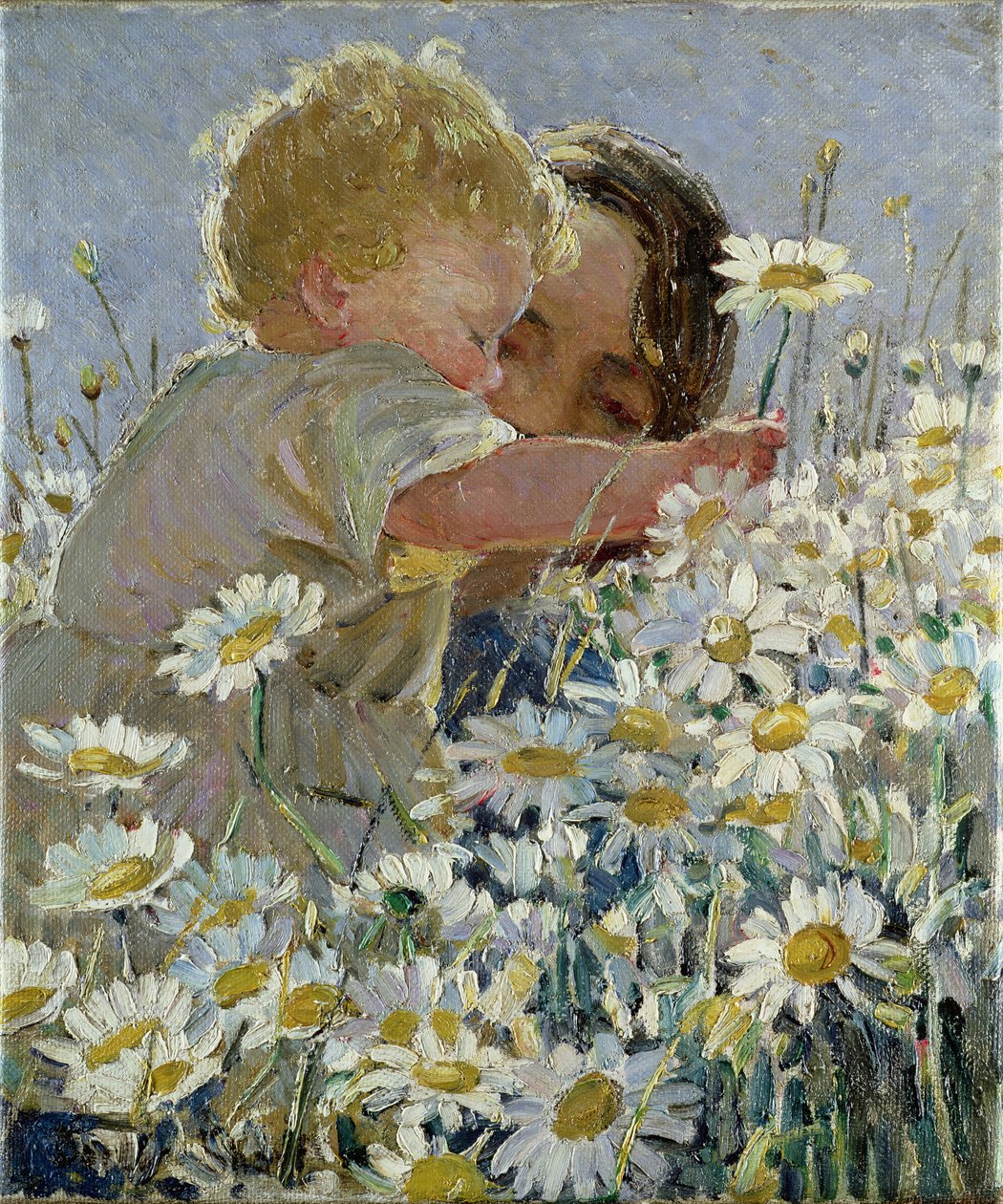 Baby pflückt Gänseblümchen von Dorothea Sharp