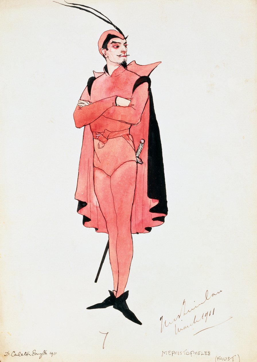 Kostüm für Mephistopheles in Faust von Dorothy Carleton Smyth