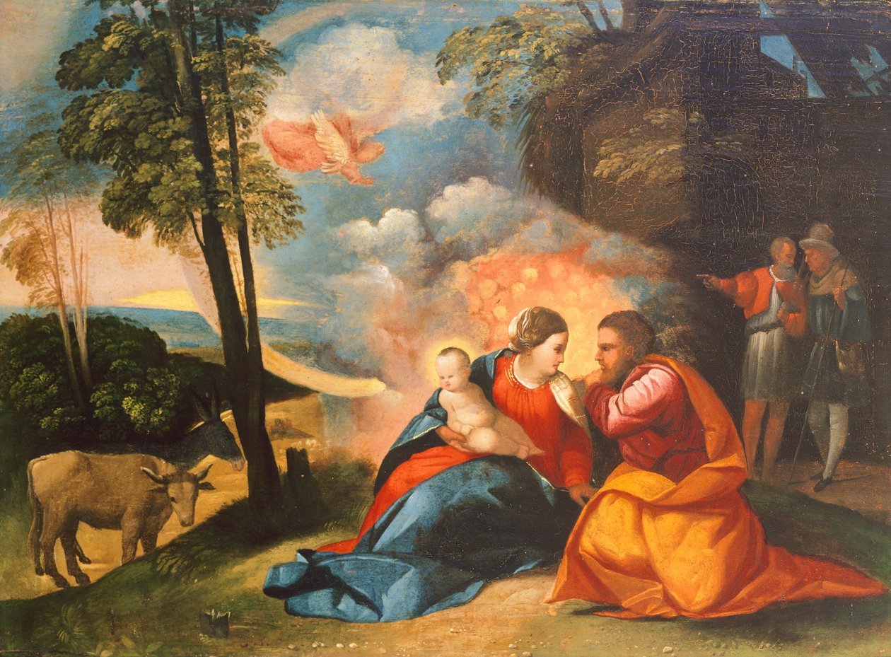 Geburt Jesu, um 1512-1513, von Dosso Dossi (ca. 1490-1542) von Dosso Dossi