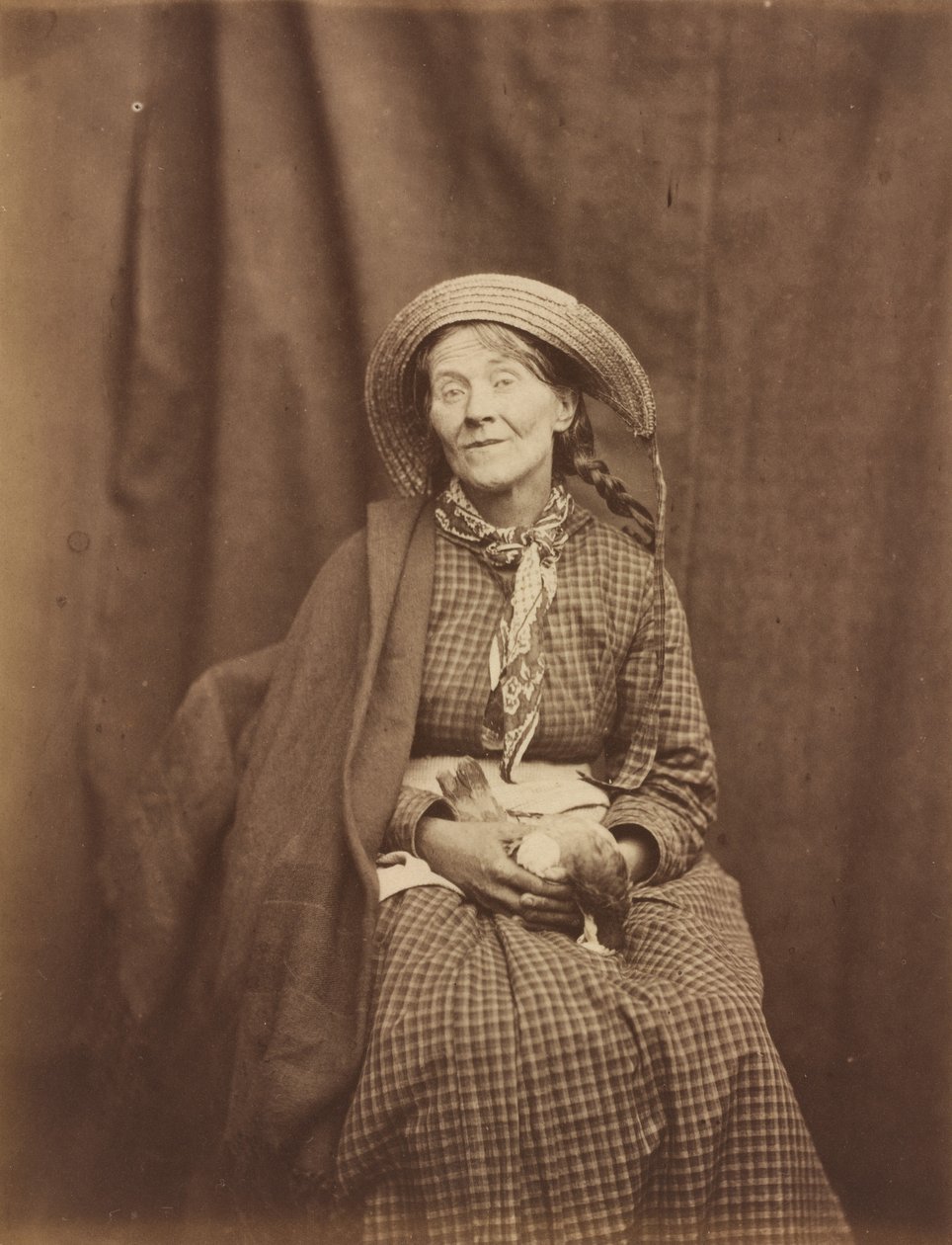 Frau mit totem Vogel, Surrey County Asylum von Dr. Hugh Welch Diamond