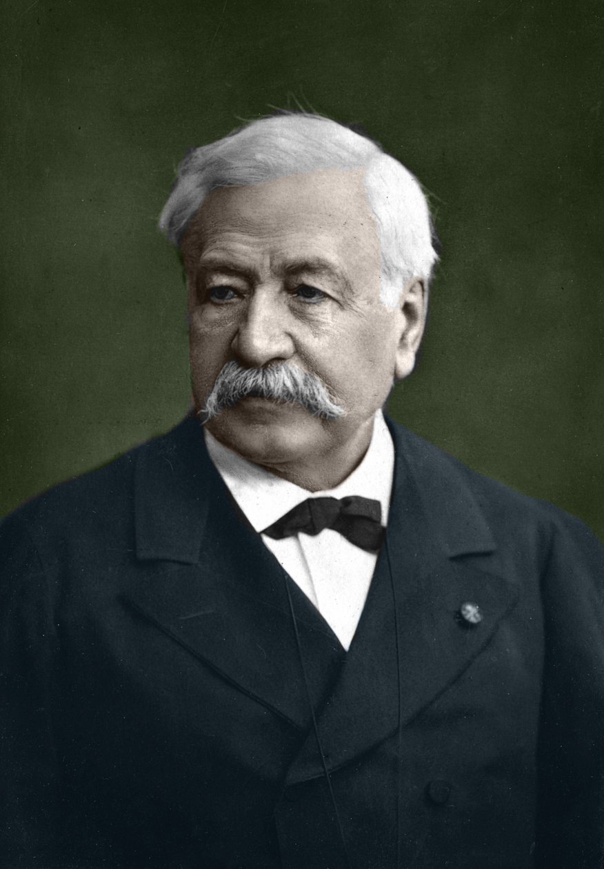 Porträt von Ferdinand de Lesseps (1805 - 1894). Fotografie von Dragon. von Dragon