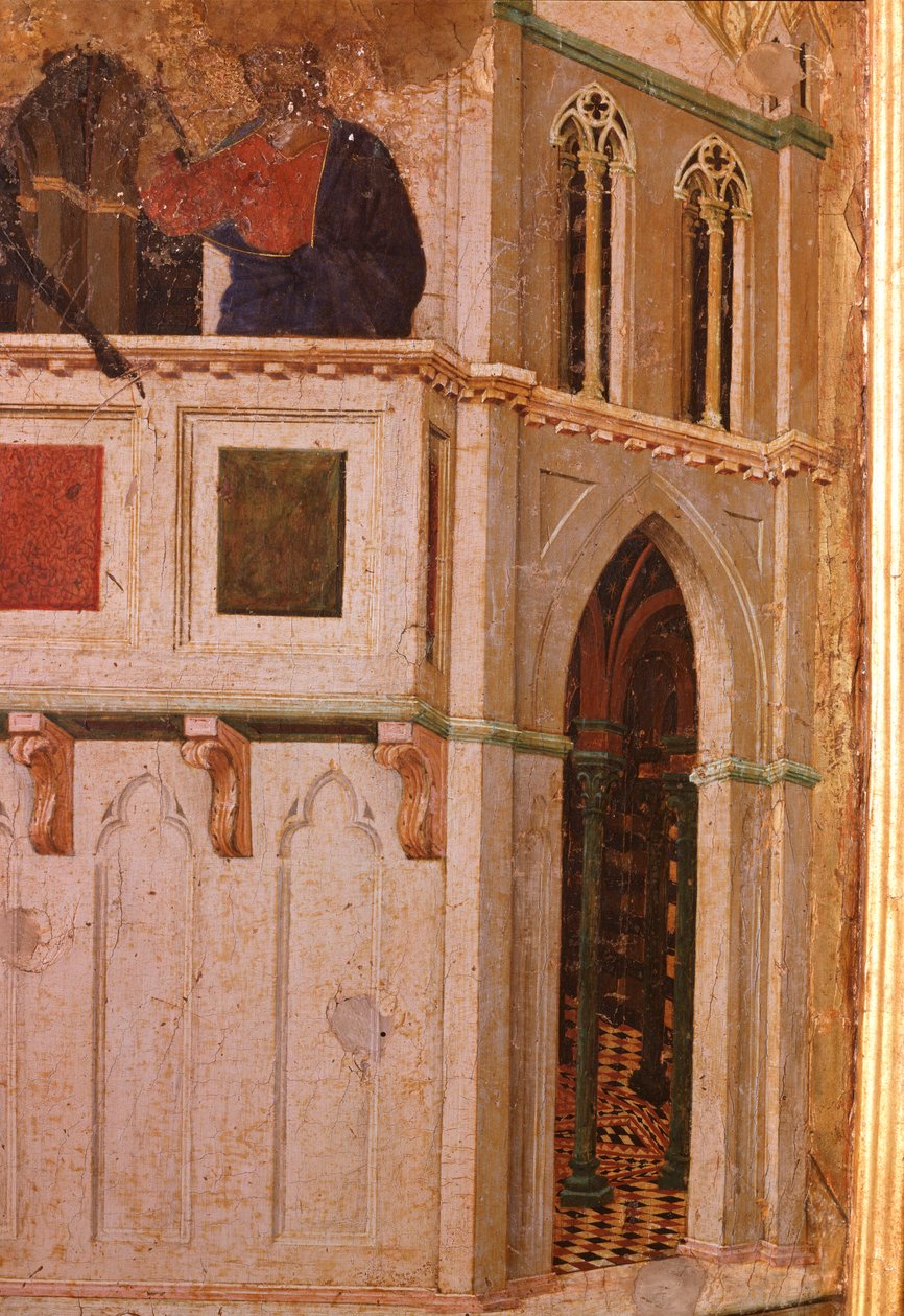 Die Versuchung im Tempel (Detail) von Duccio di Buoninsegna