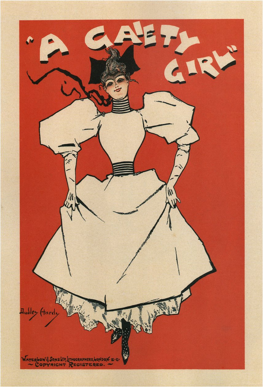 Plakat für die musikalische Komödie A Gaiety Girl von Sidney Jones, 1895 von Dudley Hardy