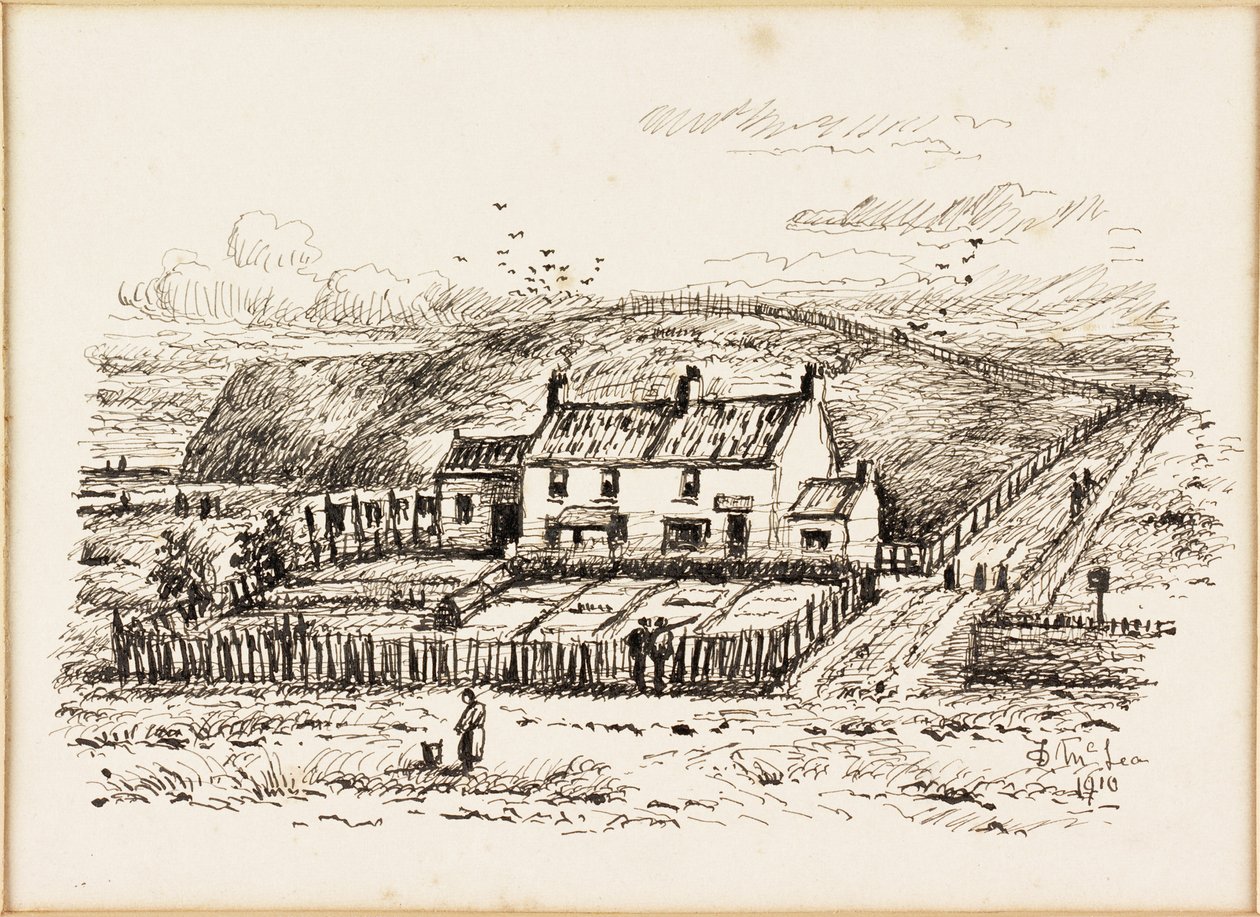 Das Waschhaus-Hügel und Betty Herons Hütte von Duncan F. McLea