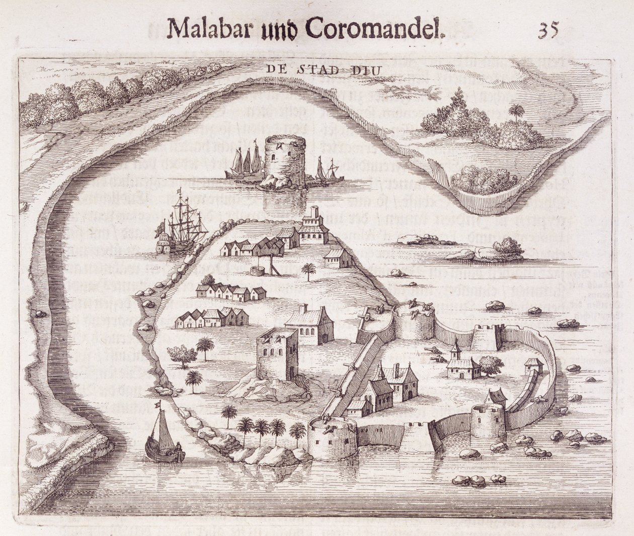 Niederländisches Fort an der Küste von Malabar, Ostindien von Dutch School