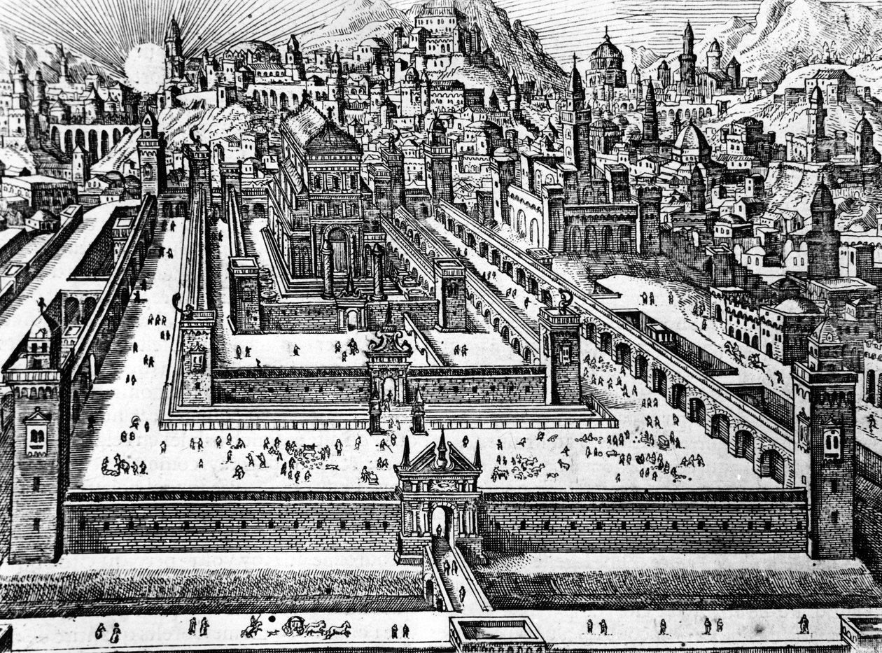 Rekonstruktion des Tempels von Salomo, ca. 1700 von Dutch School