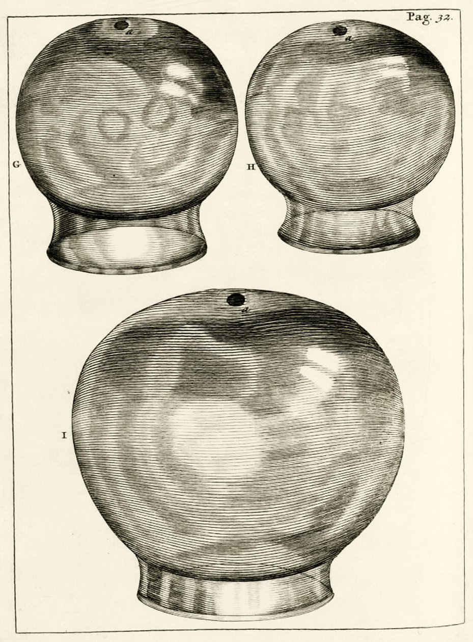 Verschiedene Schröpfgläser, aus Exercitationes Practicae circa Medendi Methodum von Frederik Dekkers, 1694 von Dutch School