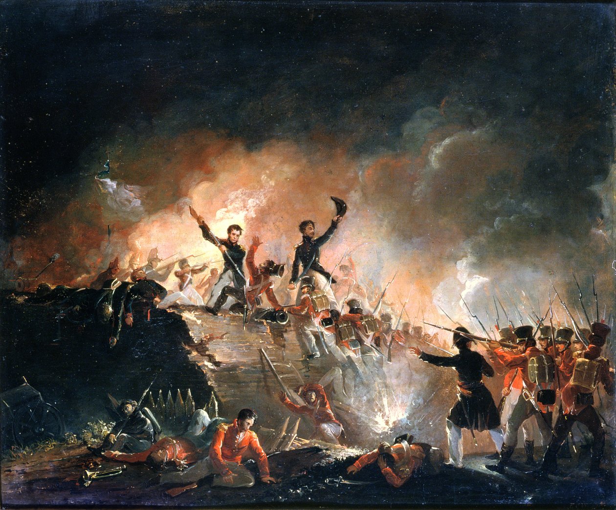 Zurückweisung der Briten bei Fort Erie, 15. August 1814 von E. C. Watmough