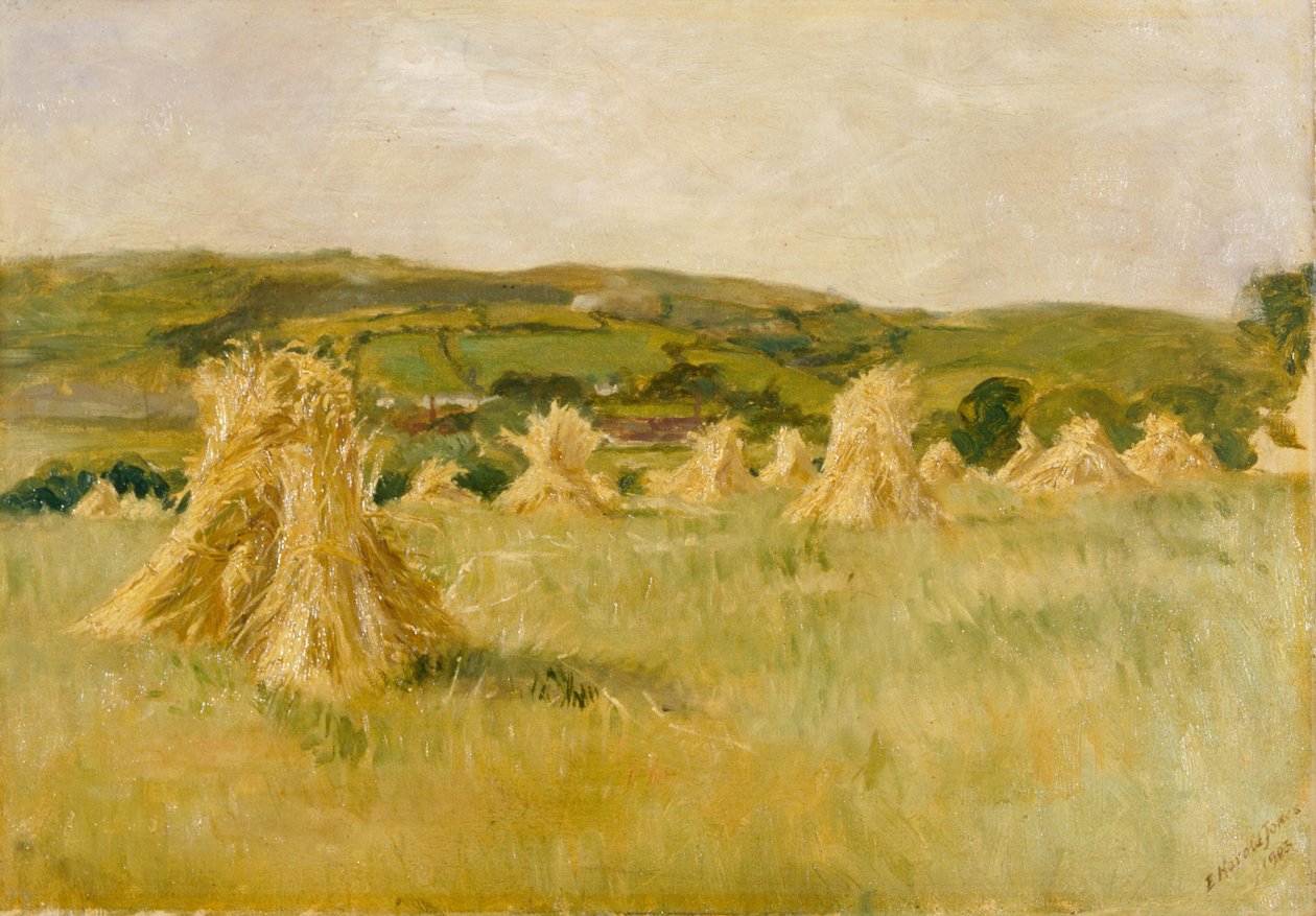 Ein Kornfeld in Carmarthenshire von E. Harold Jones
