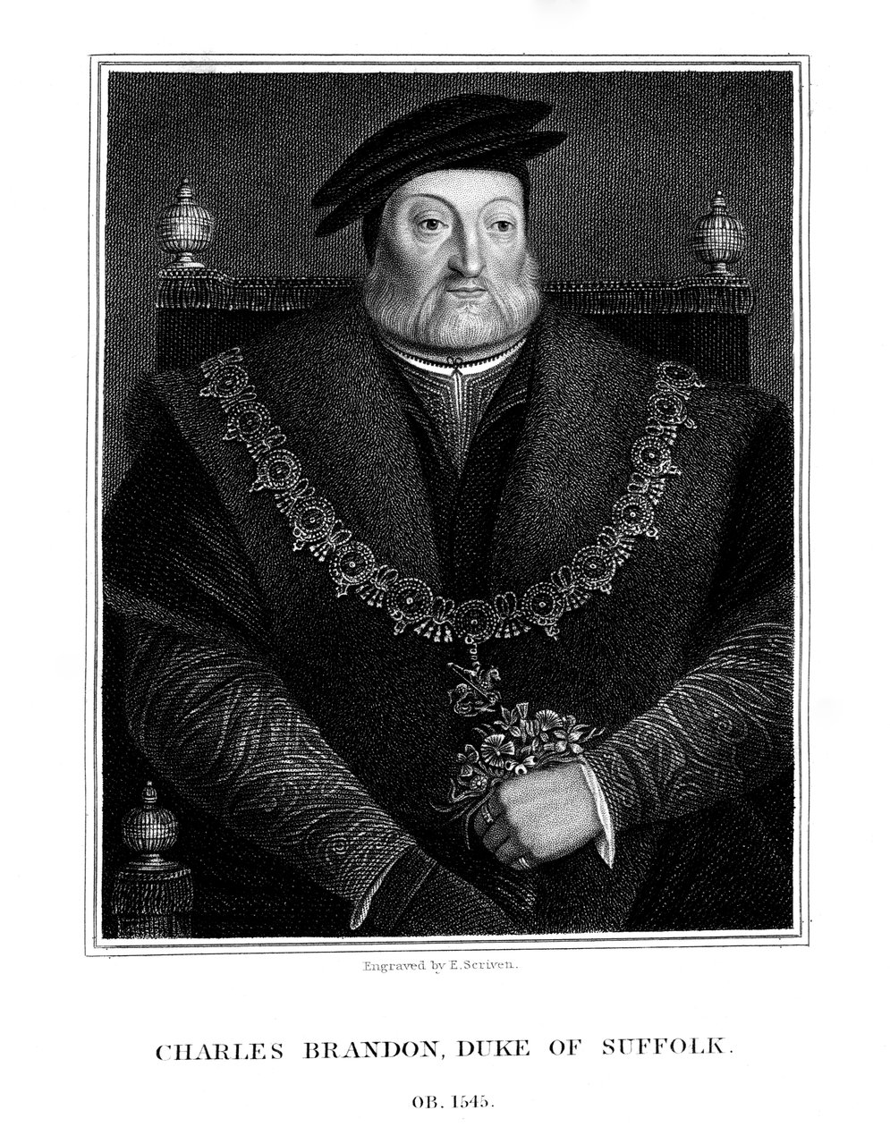 Charles Brandon, 1. Duke of Suffolk, 1824 von E. Scriven