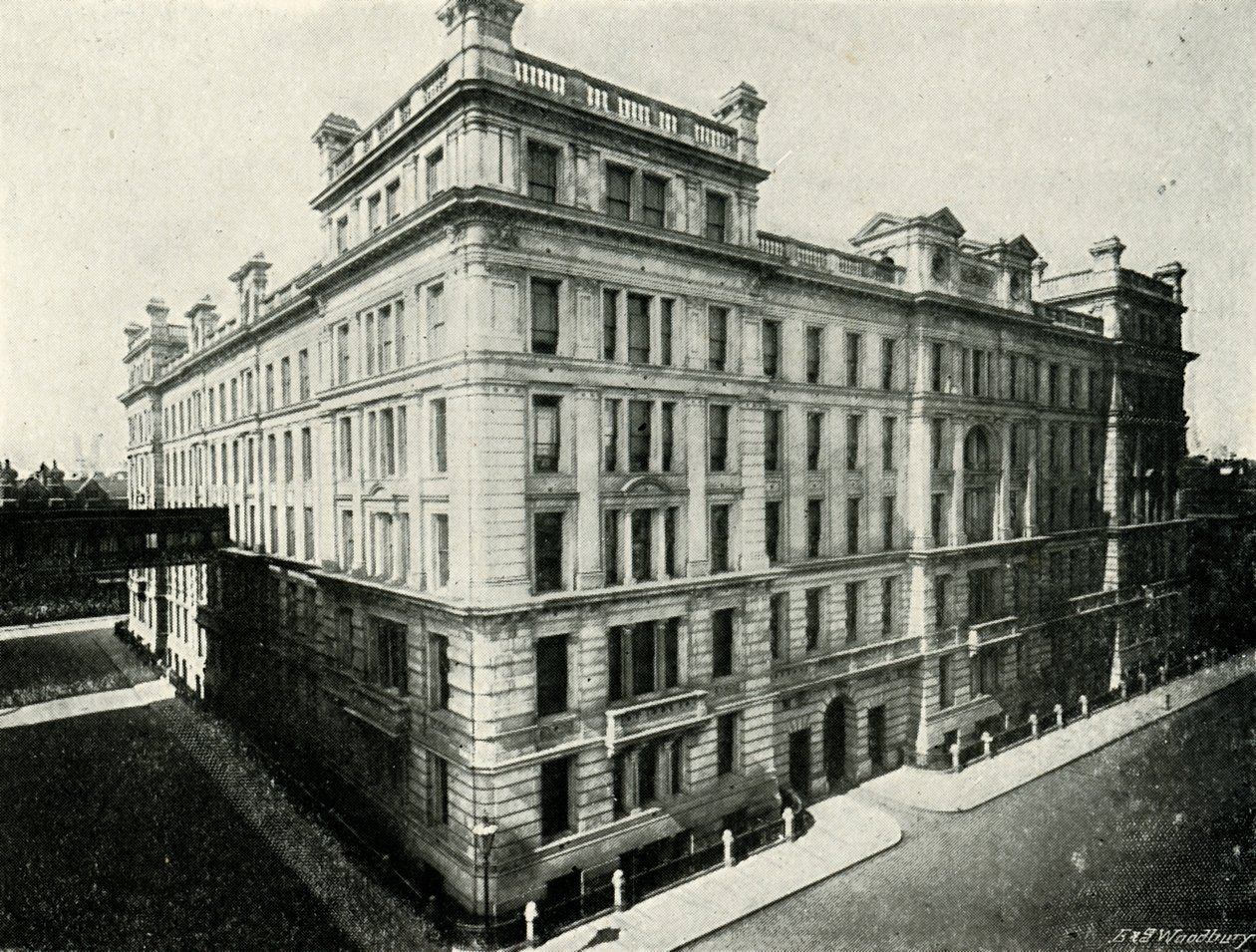 General Post Office - Neues Nordgebäude, um 1897 von E. and S. Woodbury