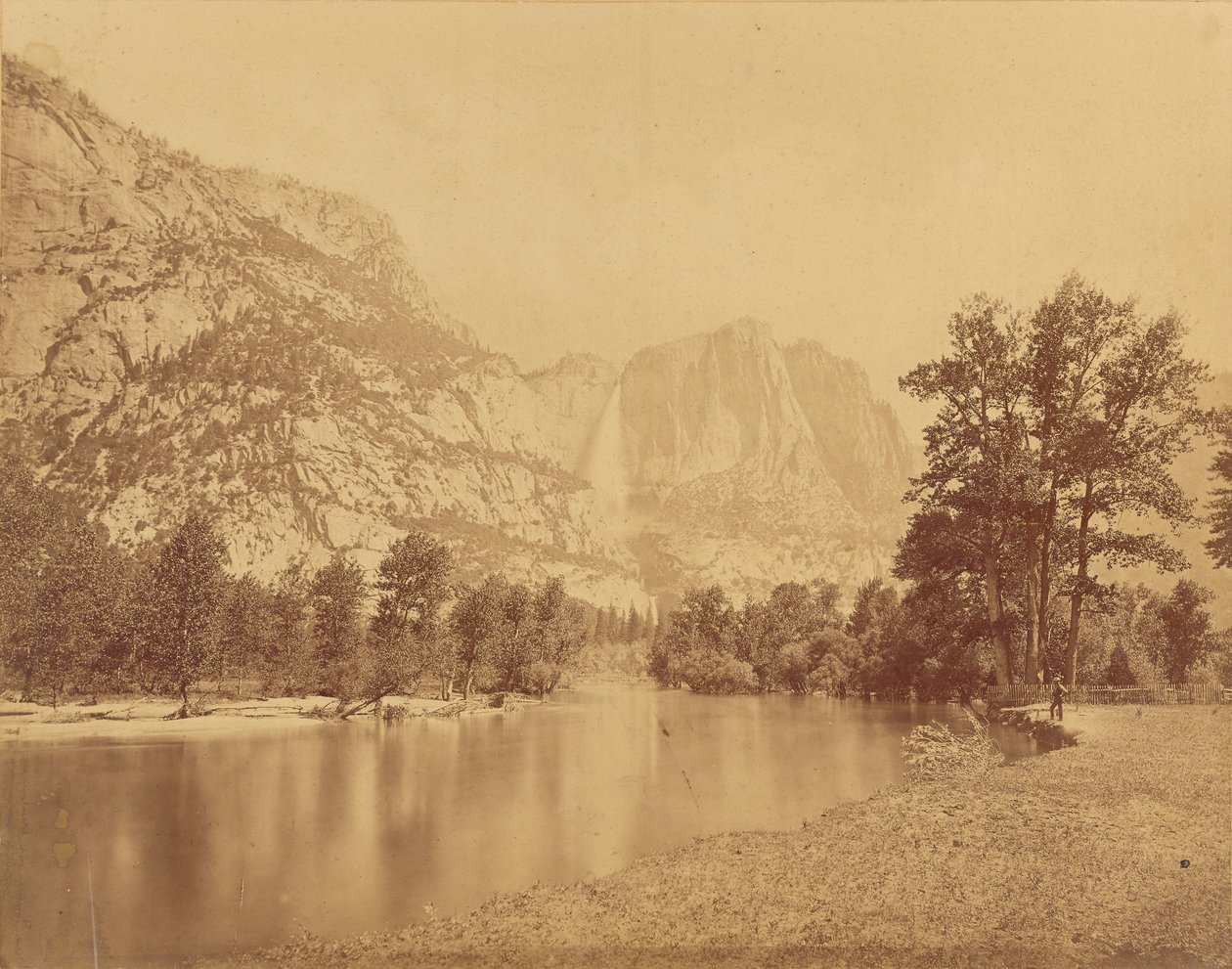 Wasserfälle von Yosemite. (Großer Grizzlybär.) 2600 Fuß Fall. von Eadweard J. Muybridge