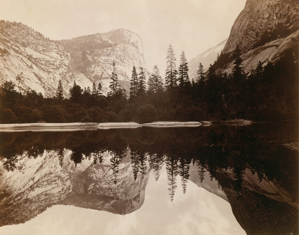 Mirror Lake, Tal des Yosemite, 1872 von Eadweard Muybridge