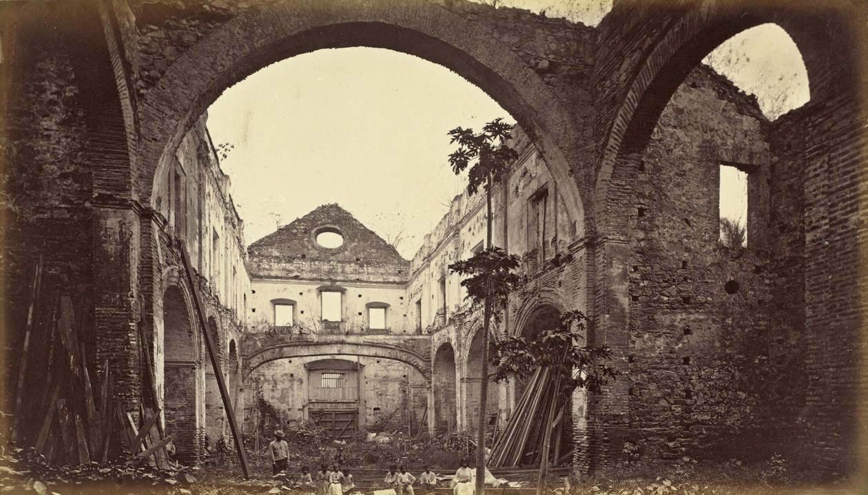 Ruinen der Kirche Santo Domingo-Panama, 1875, veröffentlicht 1877 von Eadweard Muybridge