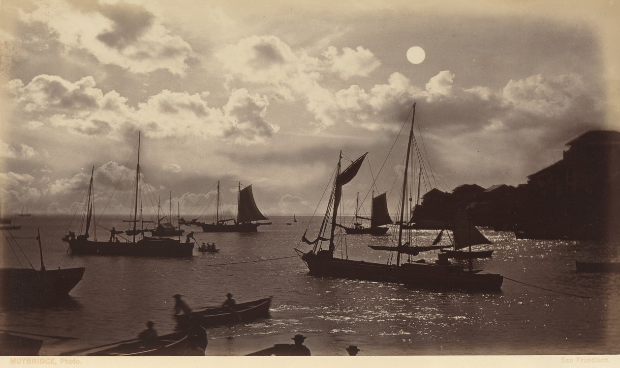 Mondlichteffekt - Bucht von Panama von Eadweard Muybridge
