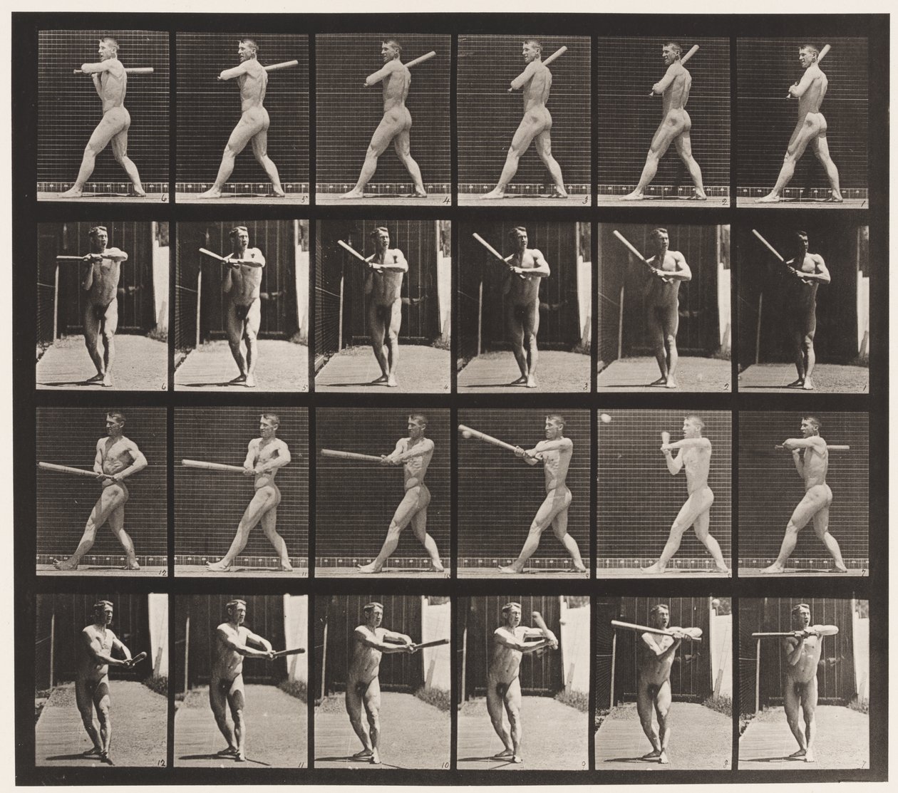 Tafel 274. Baseball; Schlagen von Eadweard Muybridge