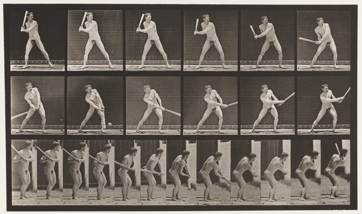 Tafel 275. Baseball; Schlagen (tiefer Ball) von Eadweard Muybridge