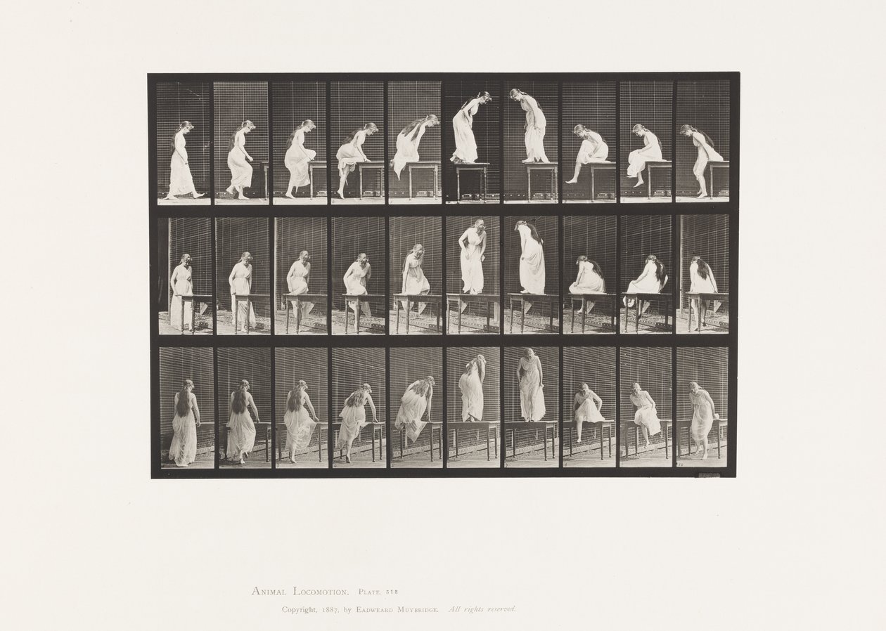 Tafel 513. Auf den Tisch steigen und absteigen von Eadweard Muybridge