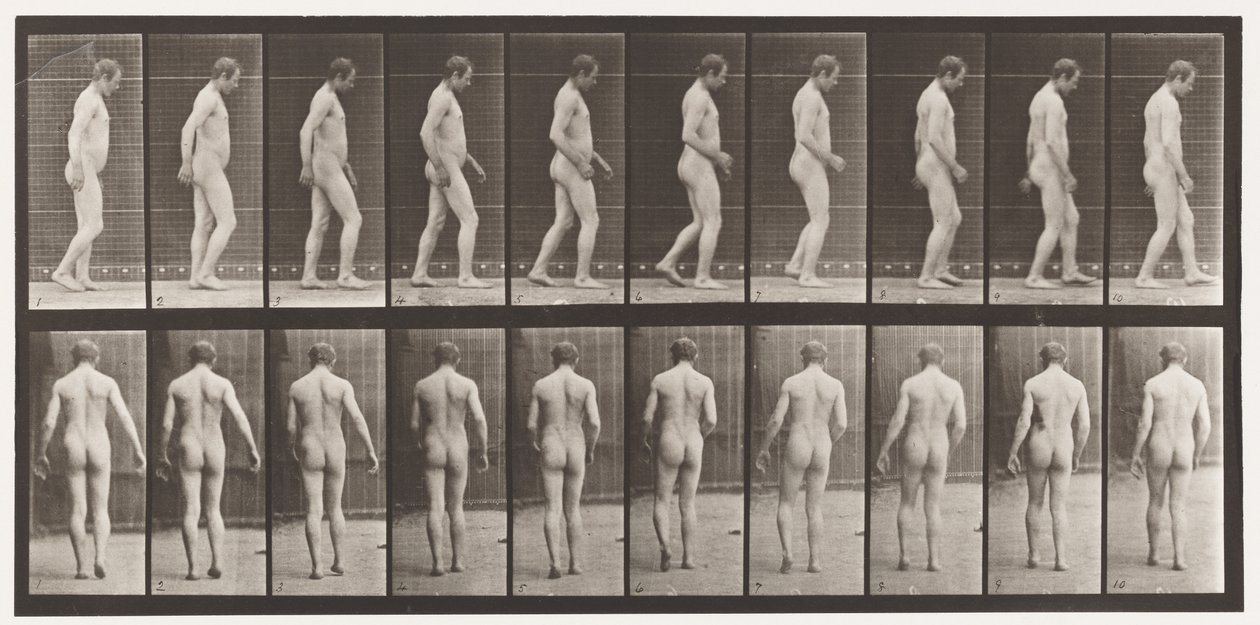 Nach Kopftrauma; Gehen von Eadweard Muybridge
