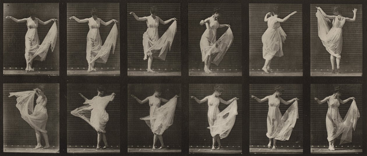Tafel Nummer 187. Tanzen (Fantasietanz) von Eadweard Muybridge