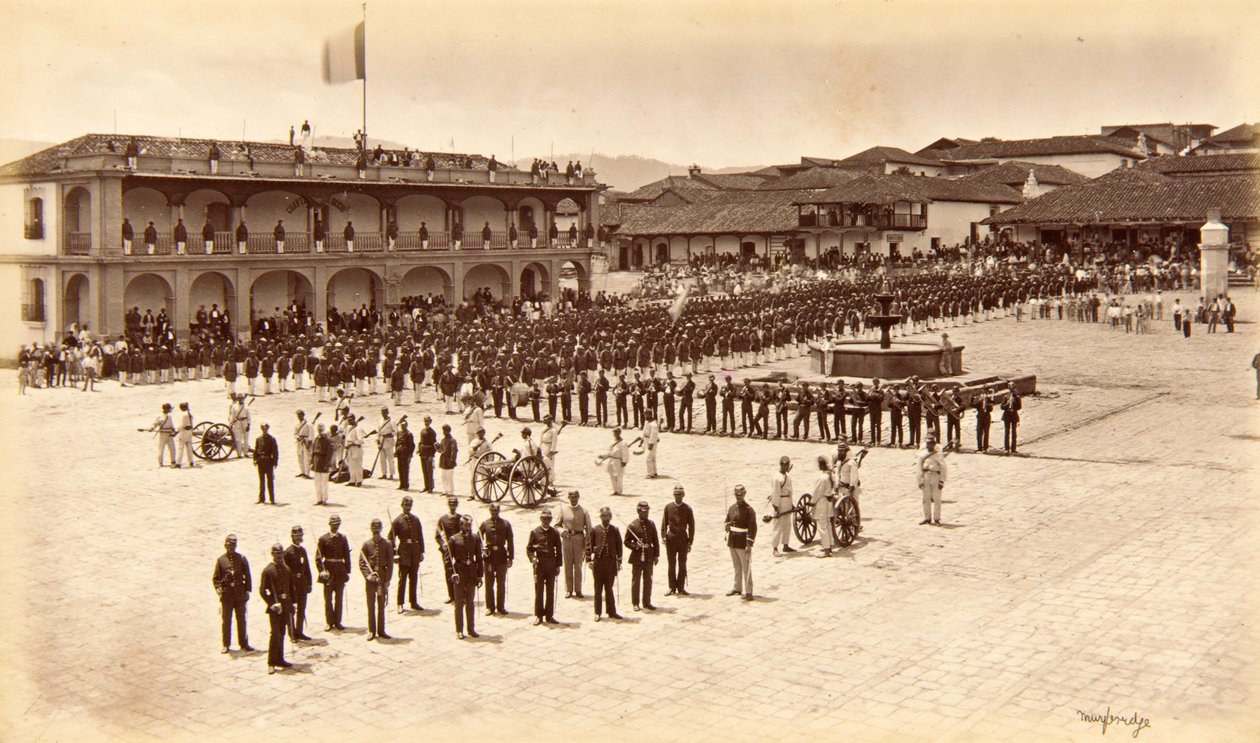 Empfang des Künstlers, Quezaltenango, Guatemala von Eadweard Muybridge