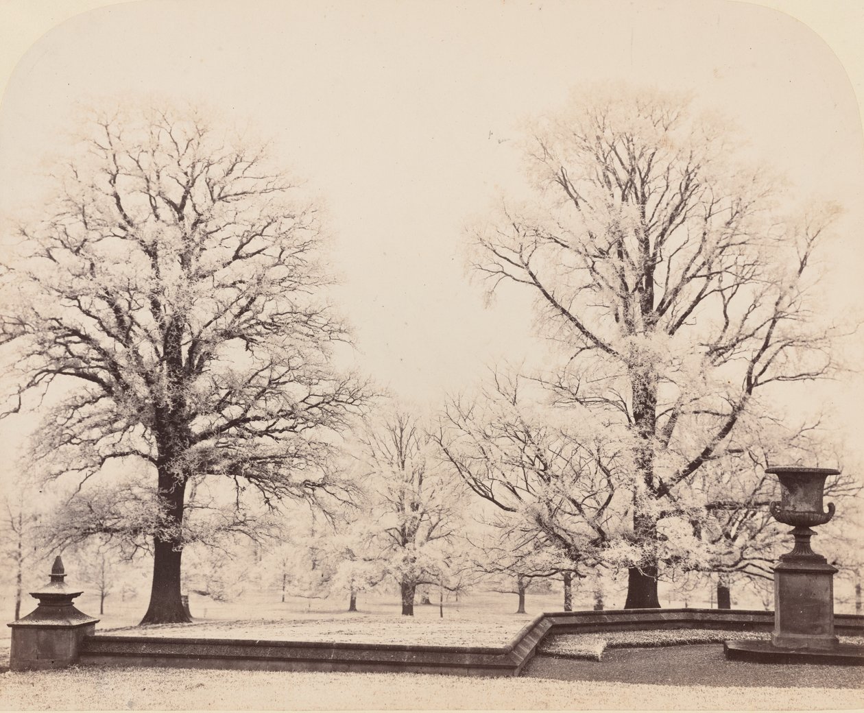 Raureif, eine Parkszene, 1862 von Earl of Caithness James Sinclair