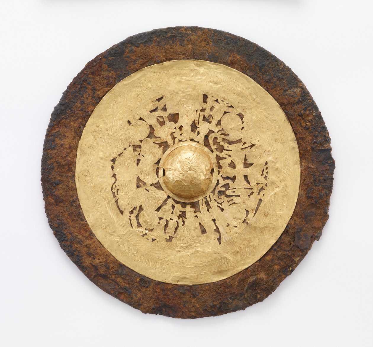Spiegel mit der Königinmutter des Westens (Xiwangmu) und dem Herzogvater des Ostens (Dongwanggong), 25-220 von Eastern Han Dynasty Chinese School