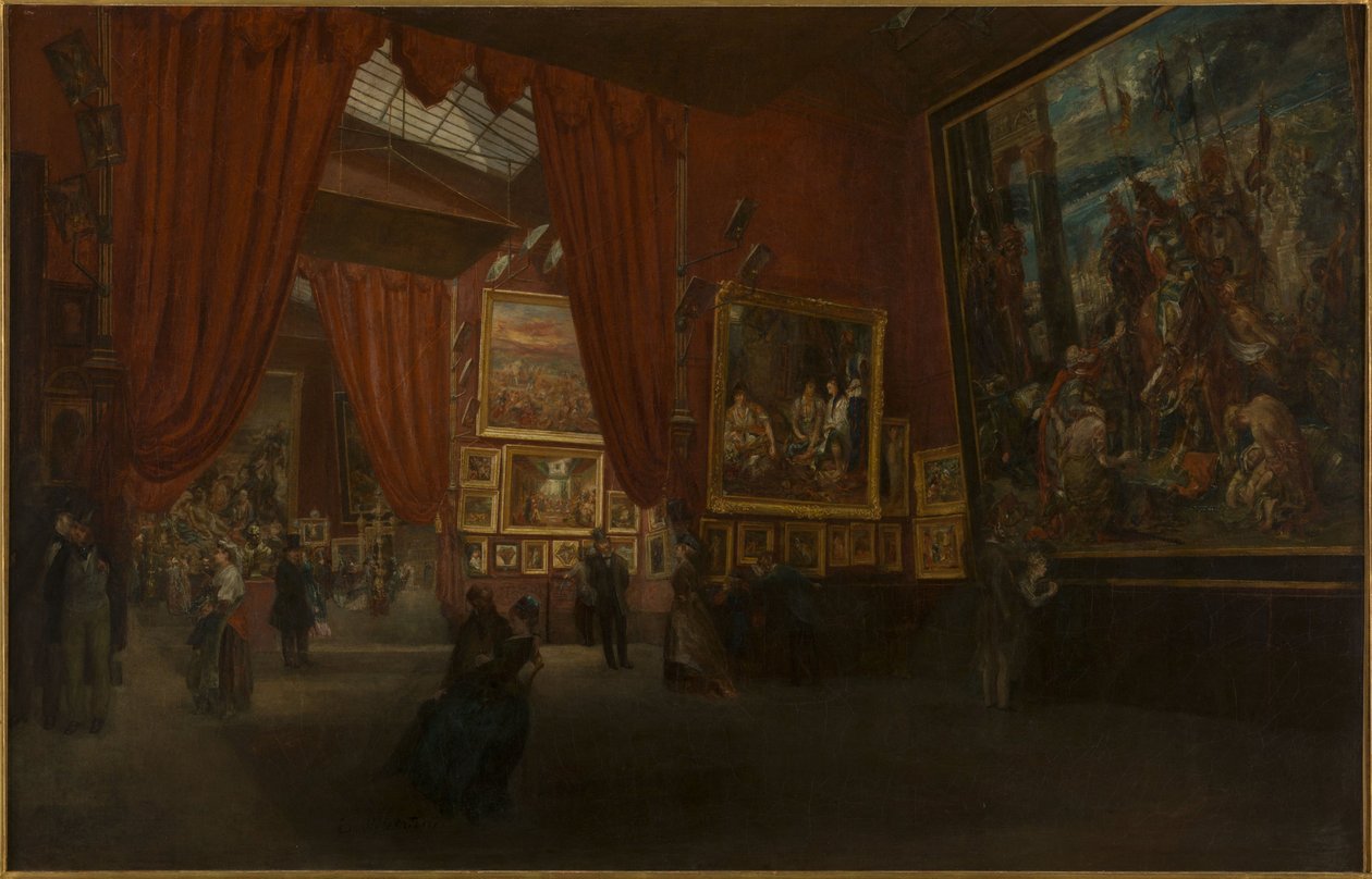 Ausstellung von Werken von Eugène Delacroix, in der Galerie Martinet, Boulevard des Italiens, 1864 von Ed. Albertini