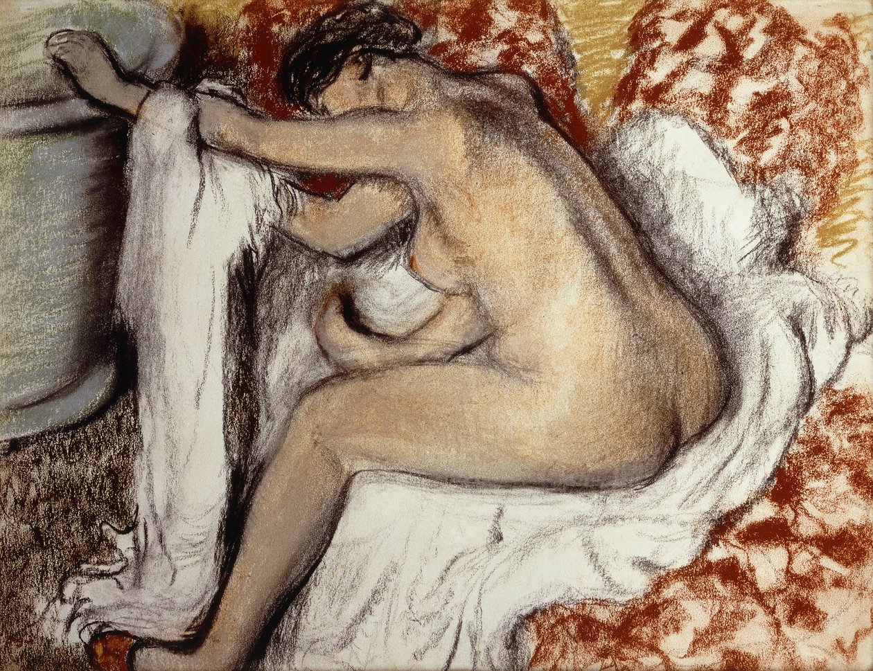 Nach dem Bad, Frau beim Abtrocknen, ca. 1884 von Edgar Degas