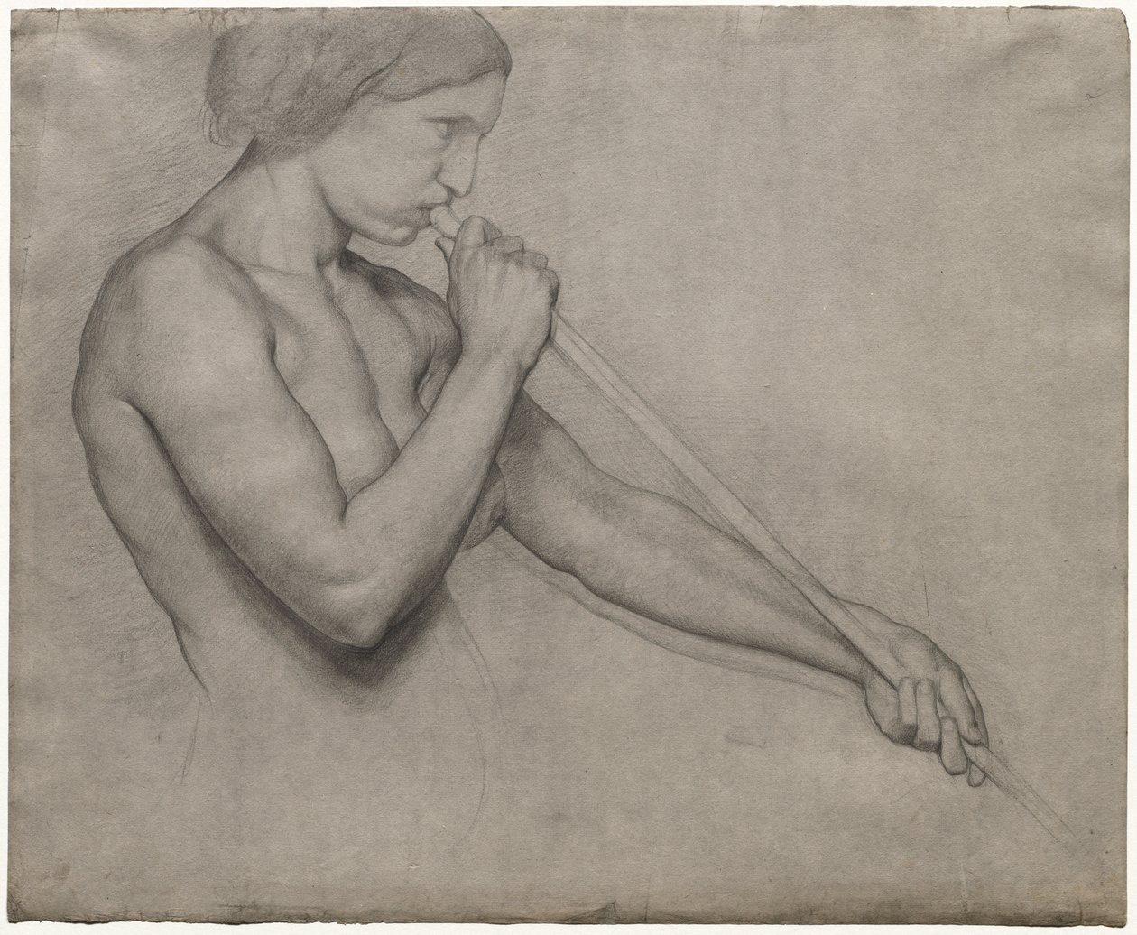 Engel bläst eine Trompete von Edgar Degas