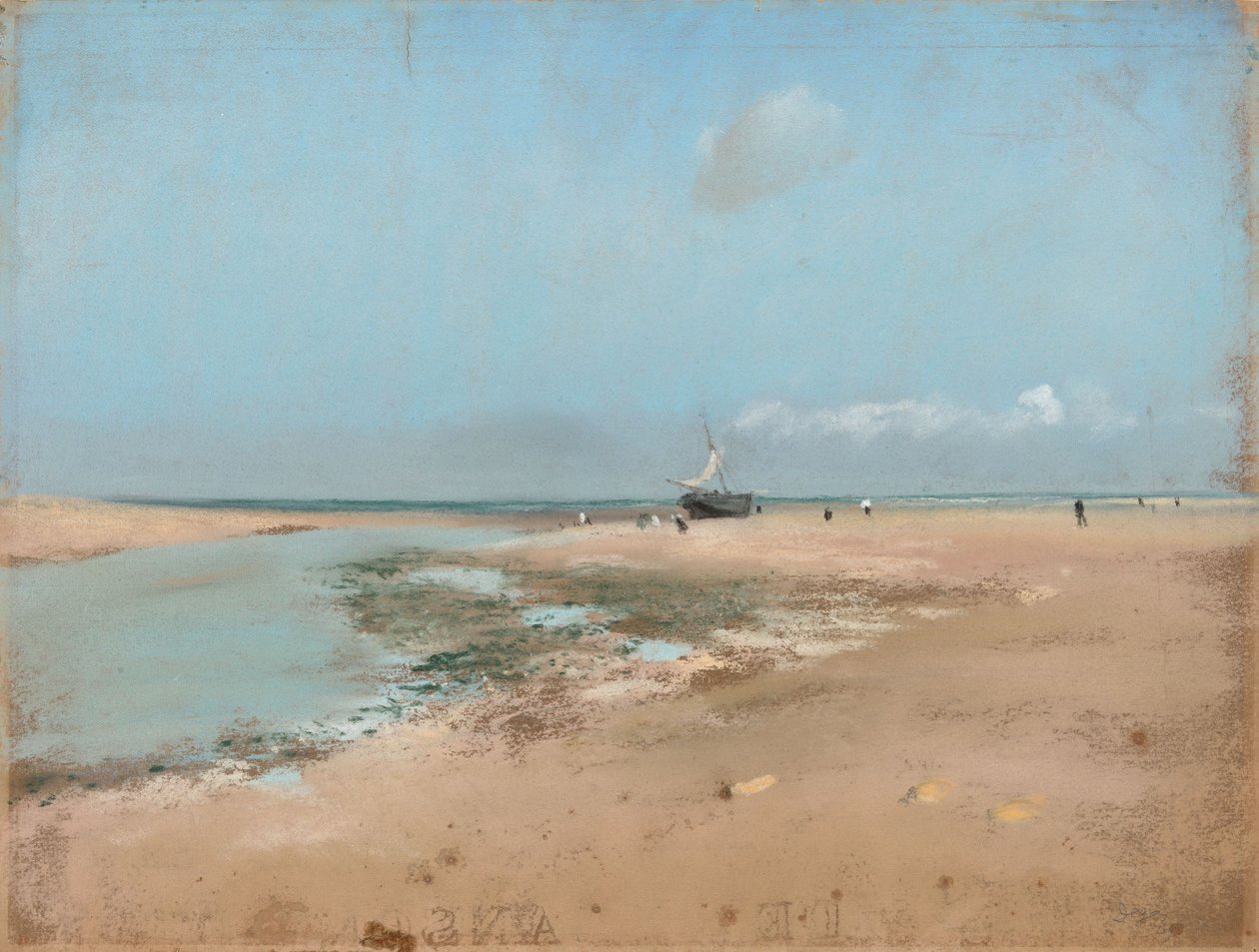 Strand bei Ebbe (Mündung des Flusses) von Edgar Degas