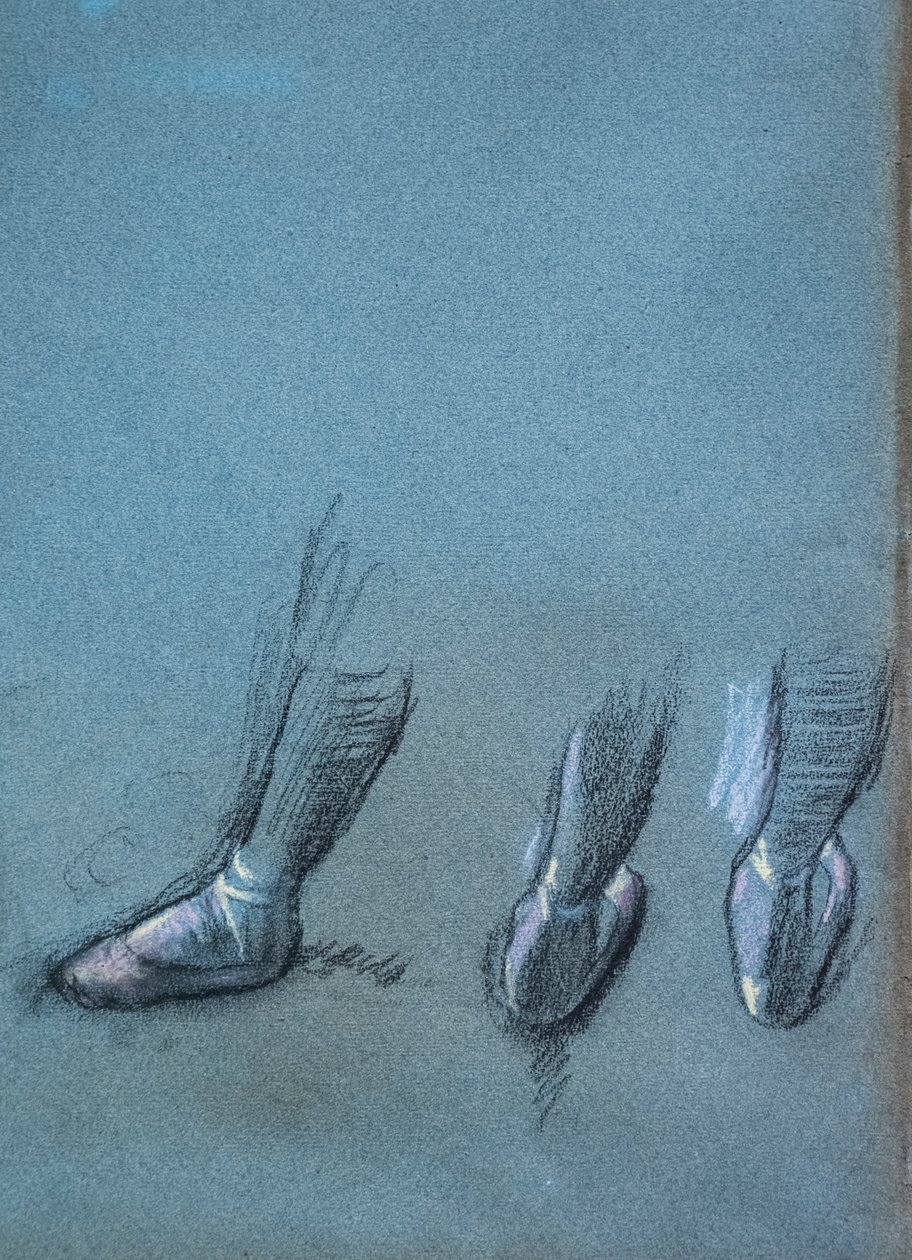 Tänzerin von hinten und drei Fußstudien (Detail) von Edgar Degas