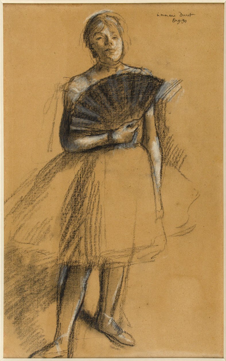 Frau mit Fächer von Edgar Degas
