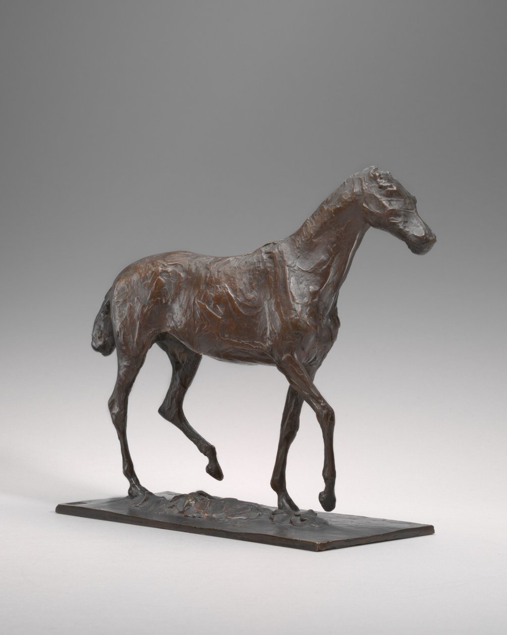 Pferd im Schritt, ursprüngliches Wachs möglicherweise frühe 1870er Jahre, gegossen ca. 1920-1921 von Edgar Degas