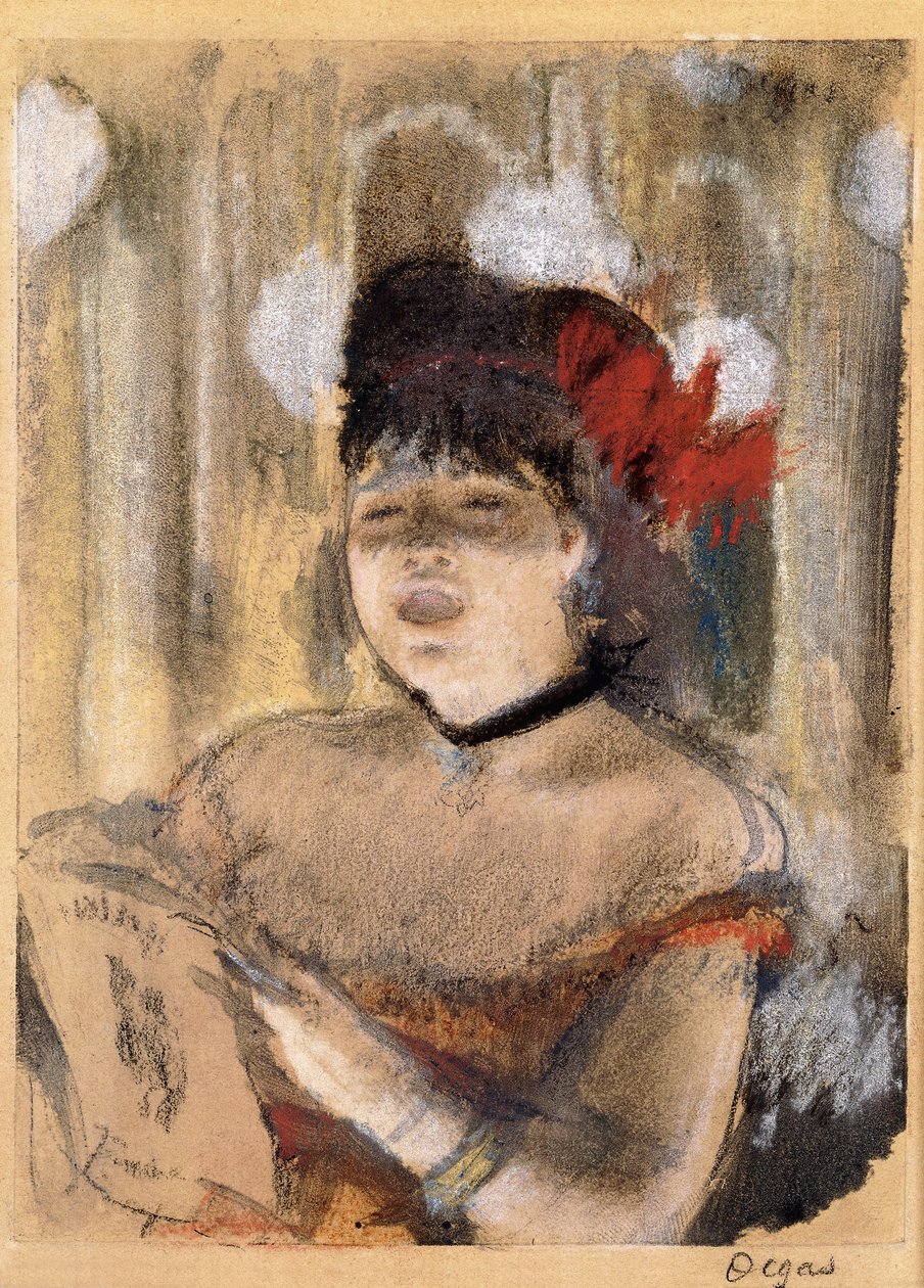 Mademoiselle Dumay, Sängerin, um 1879 von Edgar Degas