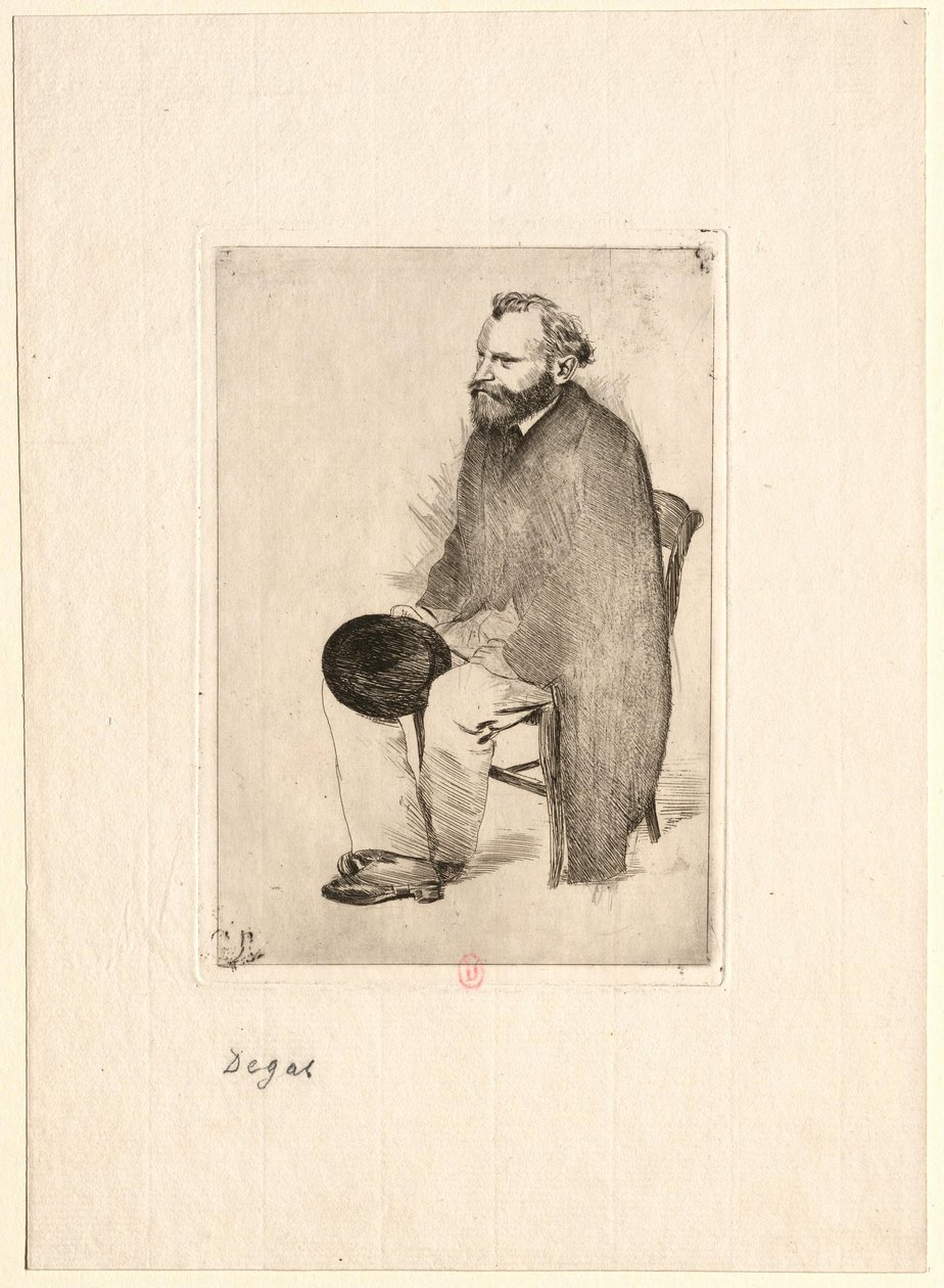 [Manet sitzend von 3/4 links] von Edgar Degas