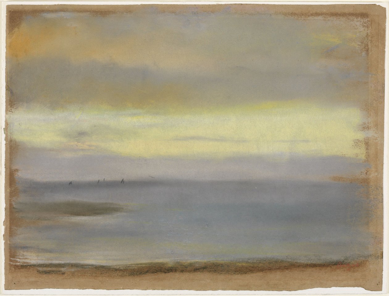 Meer, Sonnenuntergang von Edgar Degas