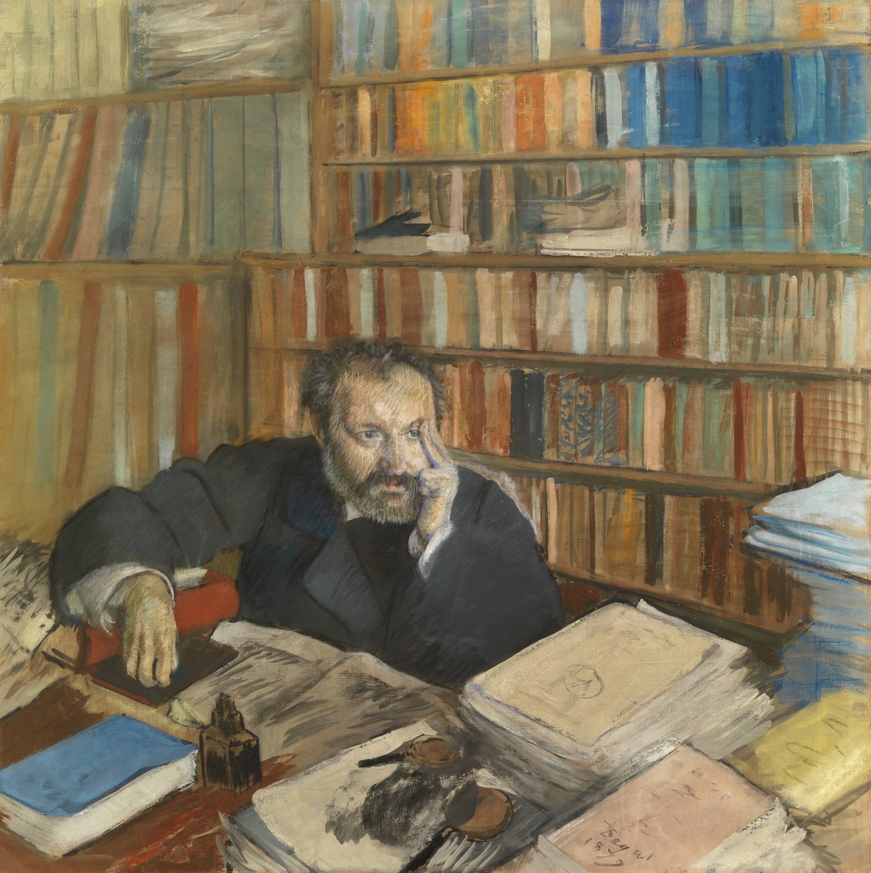 Porträt von Edmond Duranty von Edgar Degas