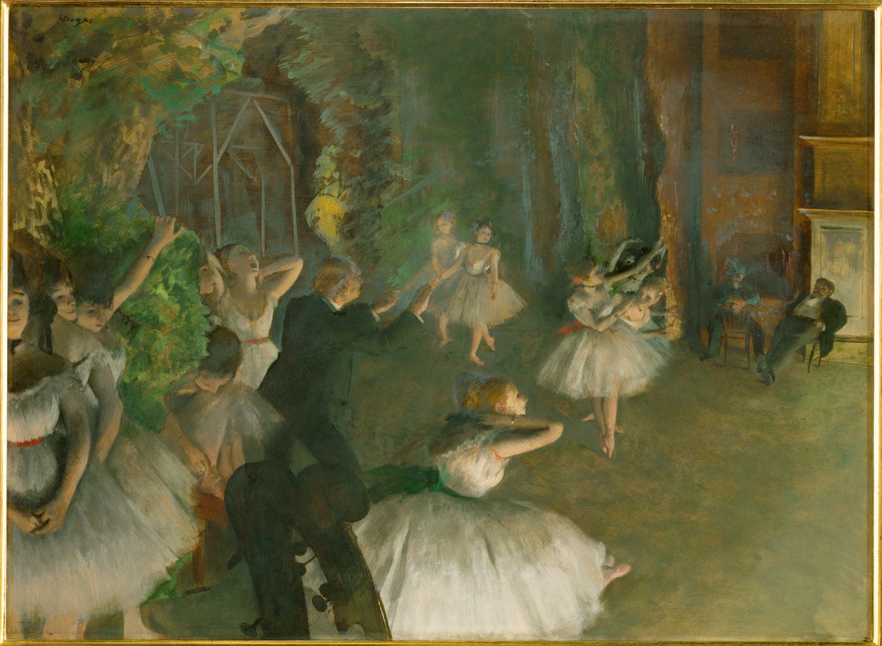 Probe eines Balletts auf der Bühne von Edgar Degas