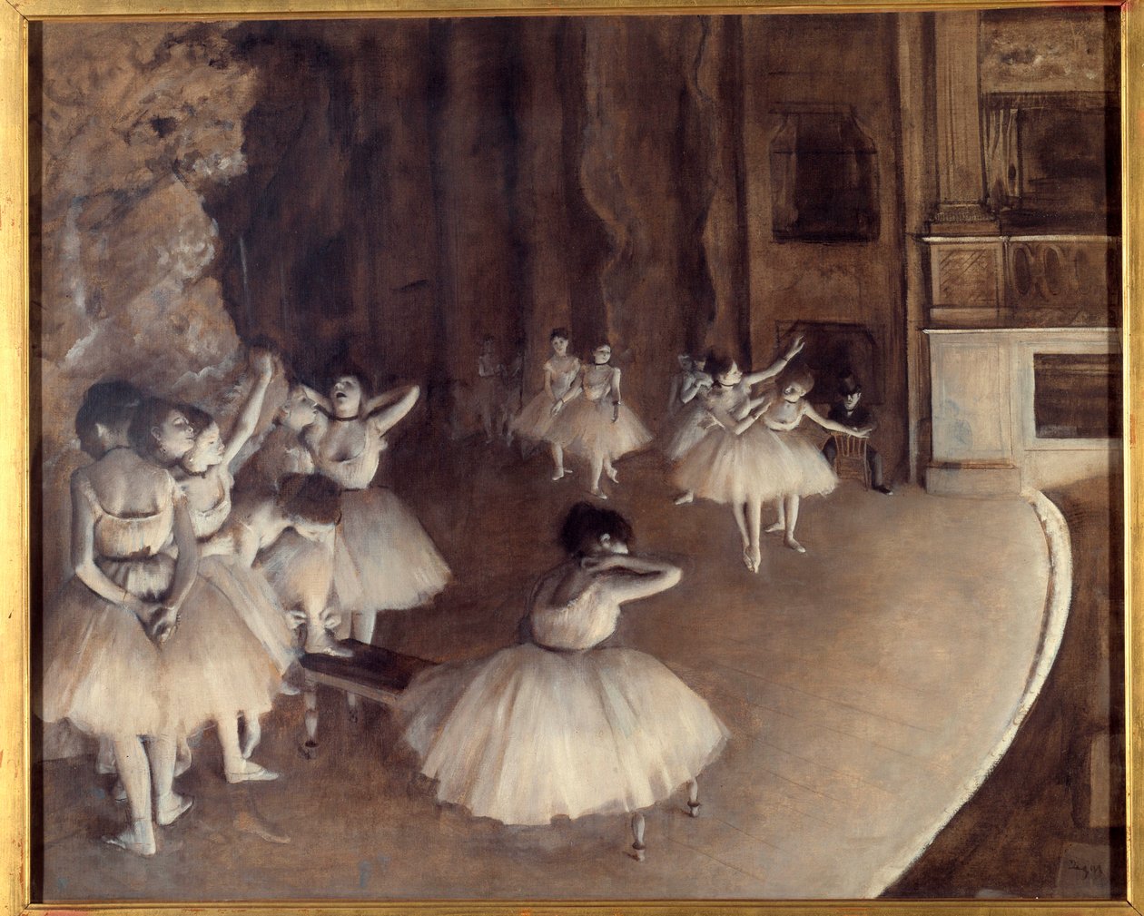 Wiederholung eines Balletts auf der Bühne (1874) von Edgar Degas