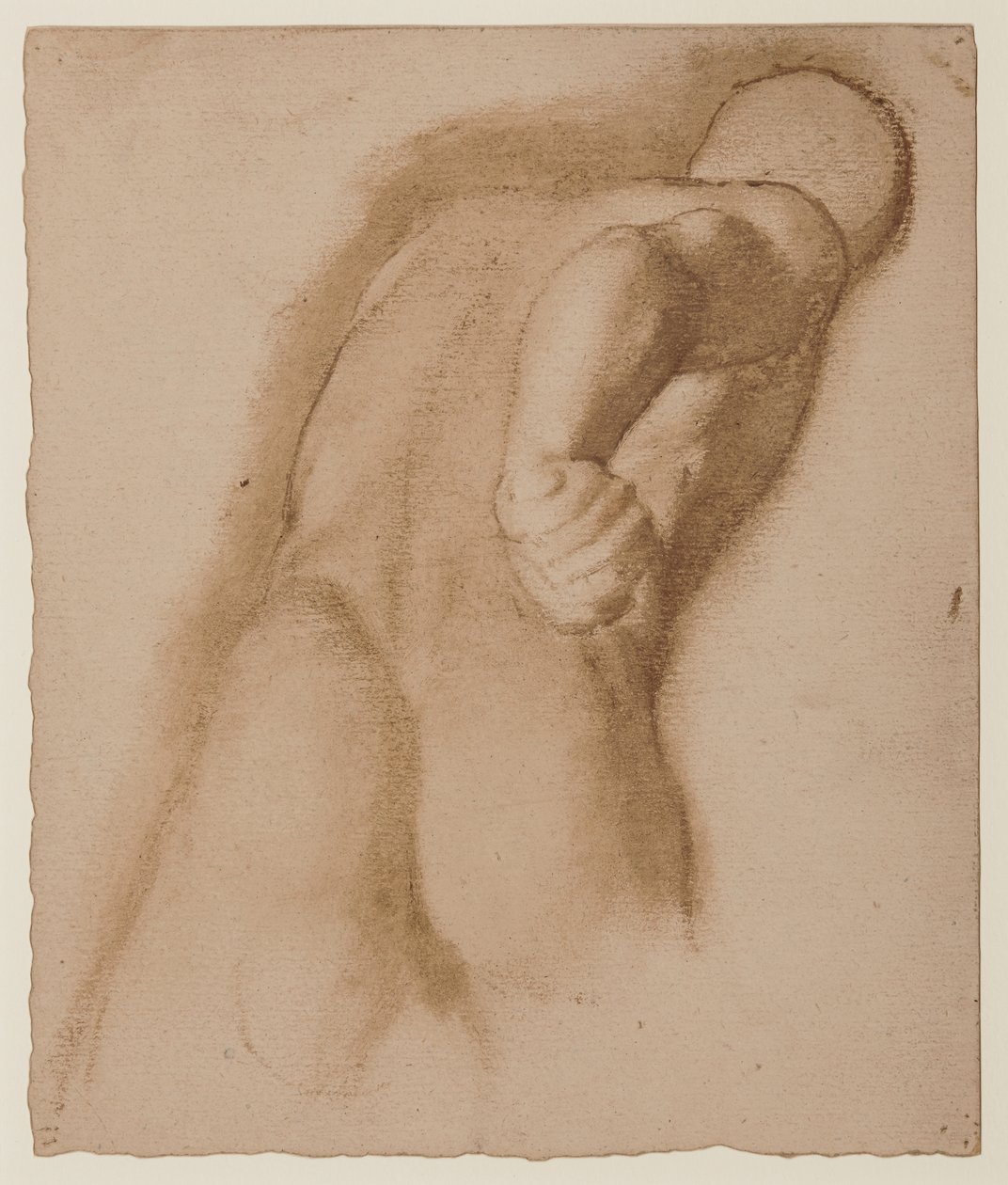 Studie nach Agasias von Ephesus, "Gladiator Borghese", ca. 1855 von Edgar Degas