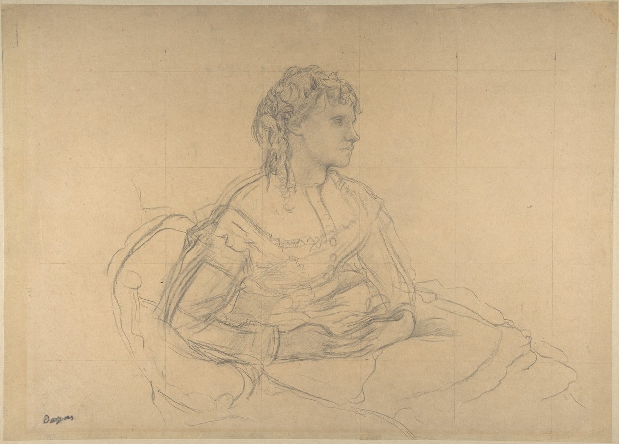 Studie für "Madame Théodore Gobillard" (Yves Morisot) von Edgar Degas