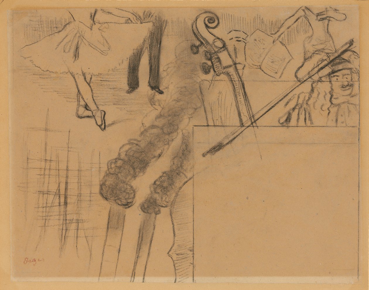Studie für das Programm der Galerie Ponsin Soiree Artistique, 15. Mai 1884 von Edgar Degas