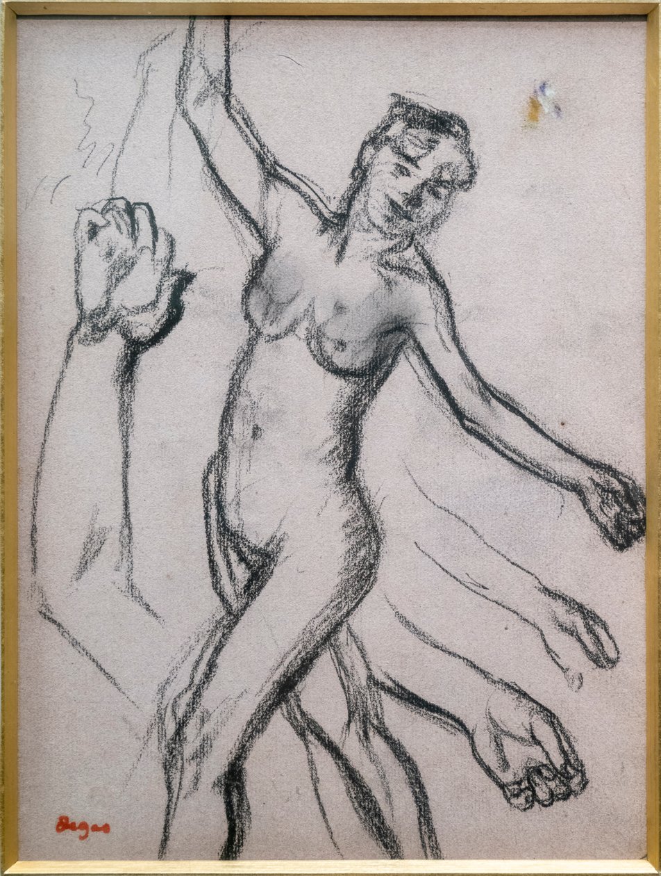 Studie einer Frau. 1878, Kohle auf Papier von Edgar Degas