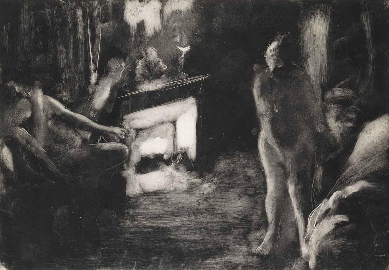 Am Kamin, ca. 1876-77 von Edgar Degas