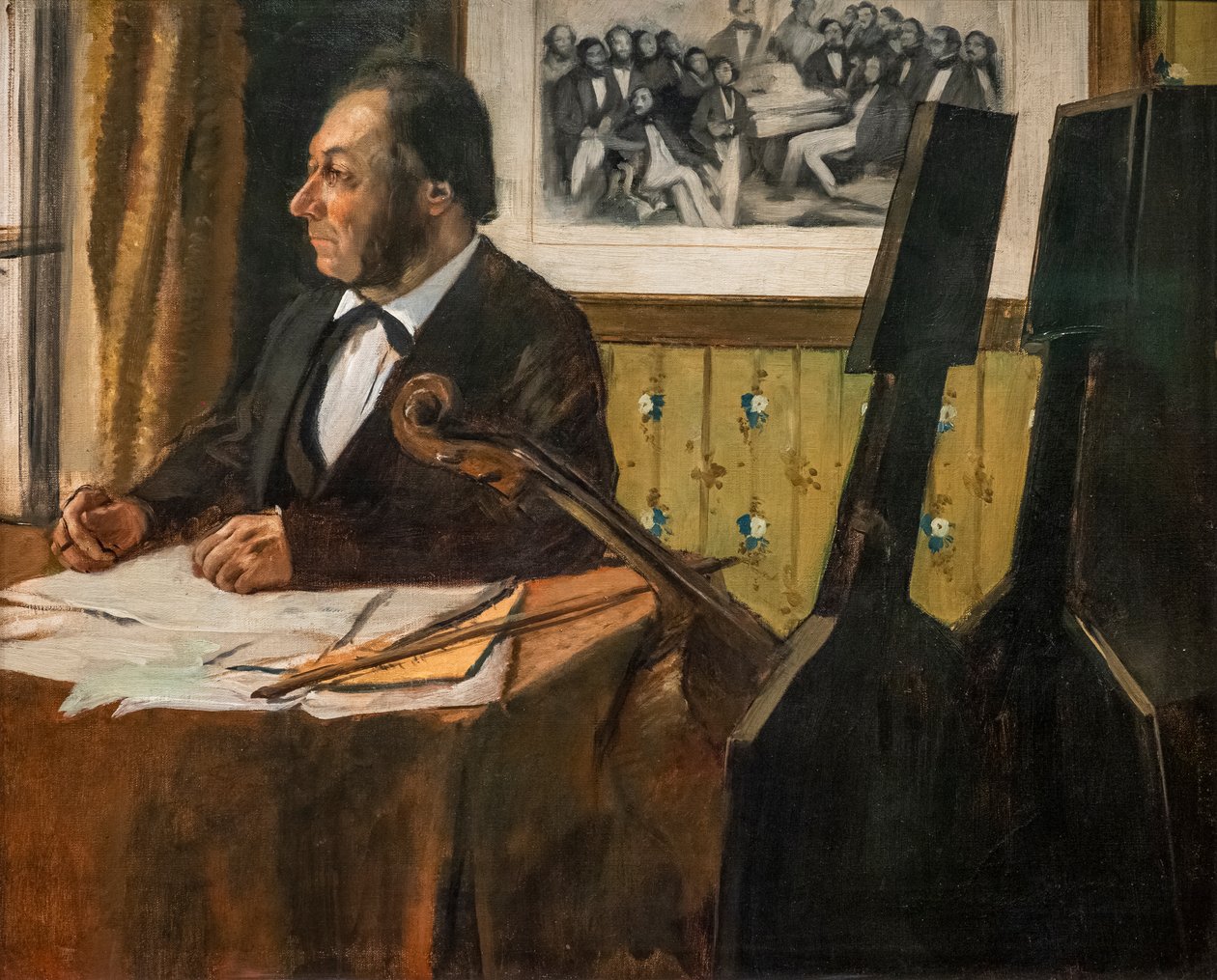 Der Cellist Louis-Marie Pilet. Um 1868-1869 von Edgar Degas