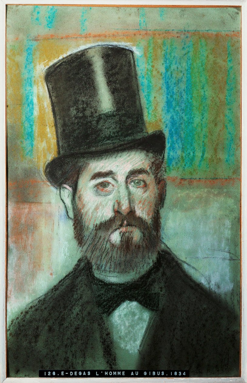 Der Mann mit dem Zylinder von Edgar Degas