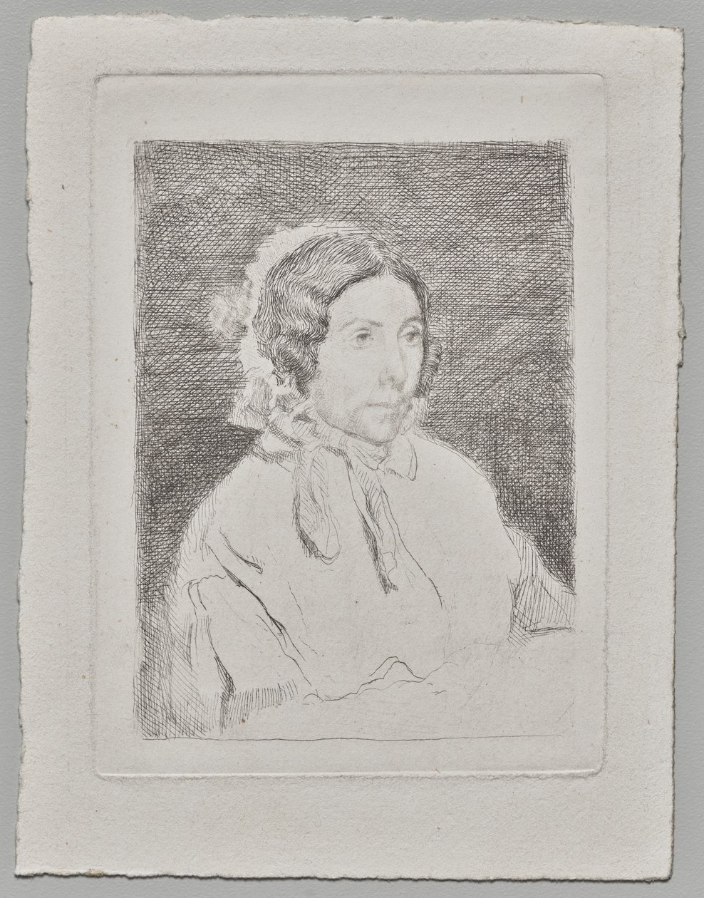 Frau mit gerüschter Haube von Edgar Degas