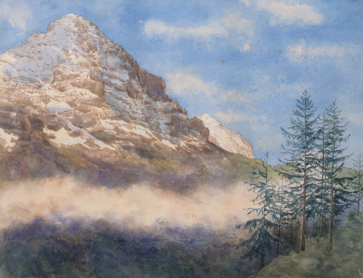 Der Eiger und Schneehorn von Edith A. Paine
