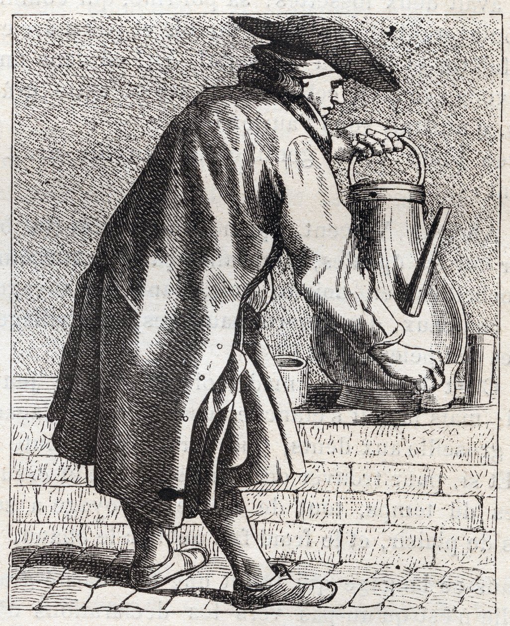 Der Kaffeeverkäufer - Kleines Gewerbe in Paris von Edmé Bouchardon